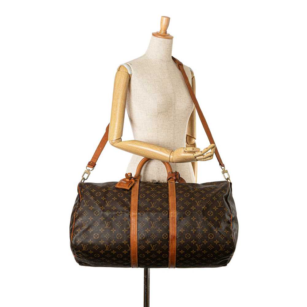 Brown Louis Vuitton Monogram Keepall Bandouliere … - image 10