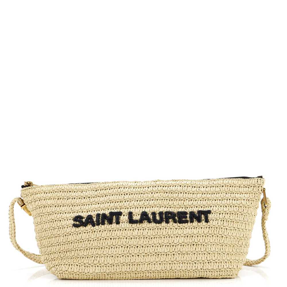 Saint Laurent Tuc Logo Crossbody Bag Woven Raffia - image 1