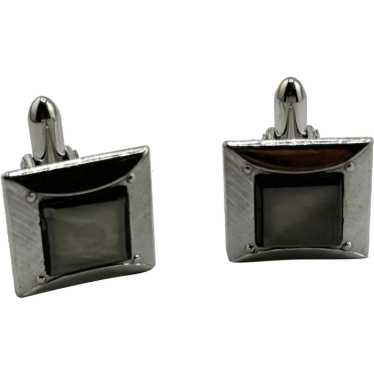 Vintage swank silver unisex cuff links - image 1