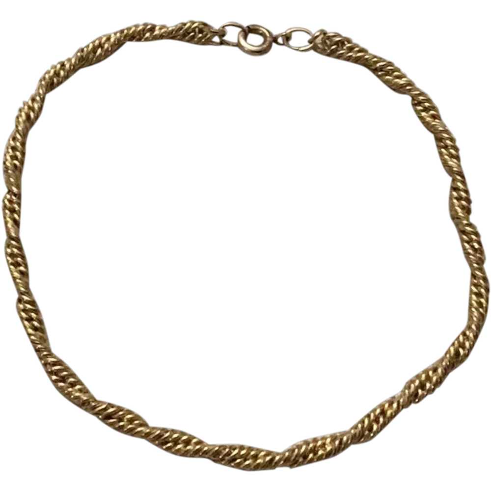 12K Gold Filled Twisted Bracelet - image 1