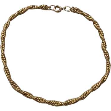 12K Gold Filled Twisted Bracelet - image 1