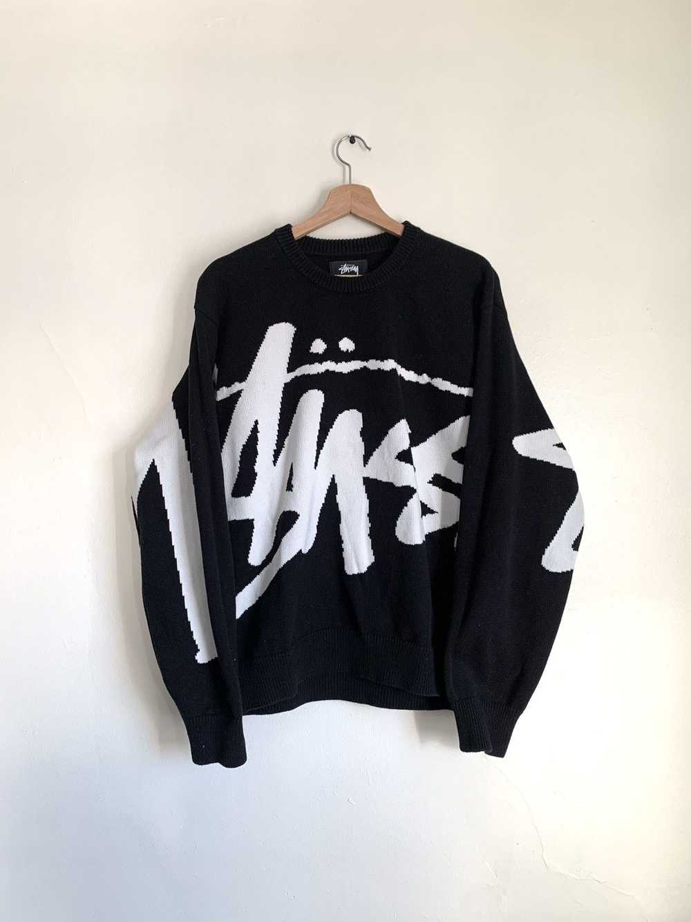 Streetwear × Stussy Stussy Oversized Logo Knit Sw… - image 1