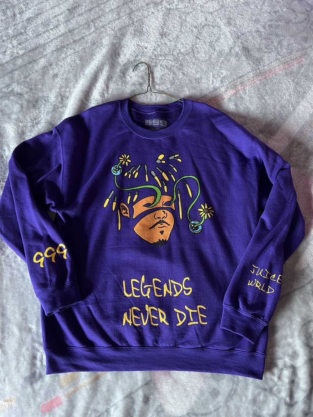 999 Club Juice Wrld Legends Never Die crewneck Sw… - image 4