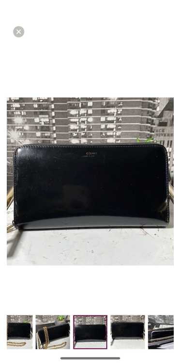 Celine Authentic CELINE Patent Leather Zippy Walle