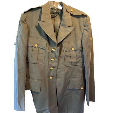 Vintage US Army Class A 1956 Men 40L Olive Green … - image 1