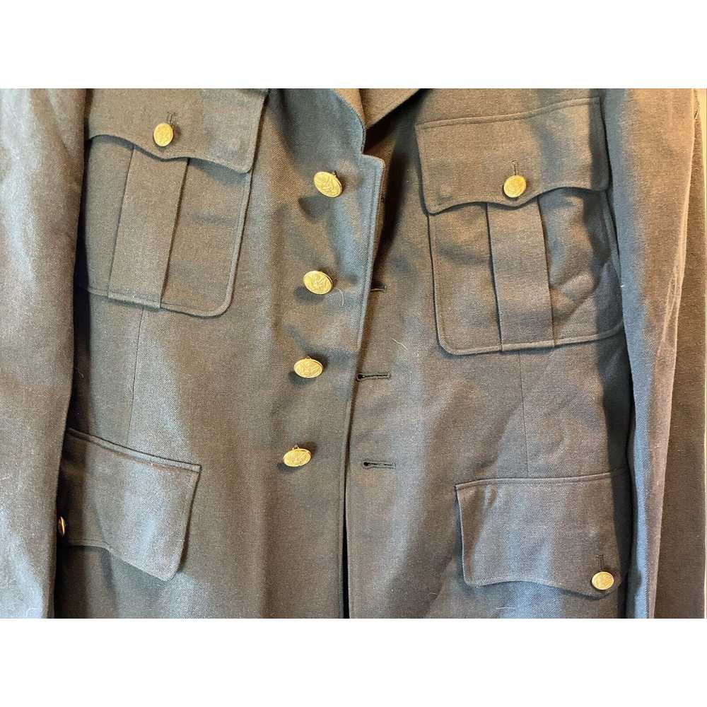 Vintage US Army Class A 1956 Men 40L Olive Green … - image 5