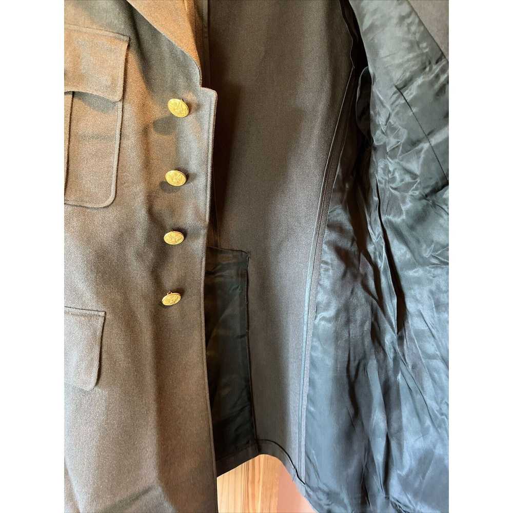 Vintage US Army Class A 1956 Men 40L Olive Green … - image 8