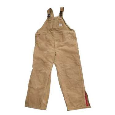 Vintage CARHART R02 BRN Double Knee selling Insulated Chore Canvas Overalls Size 34x30