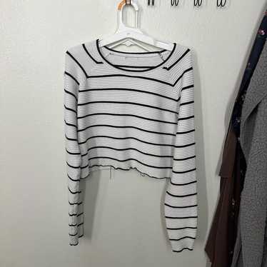 Sonic Lab Sioni Black and White Striped Sweater - image 1