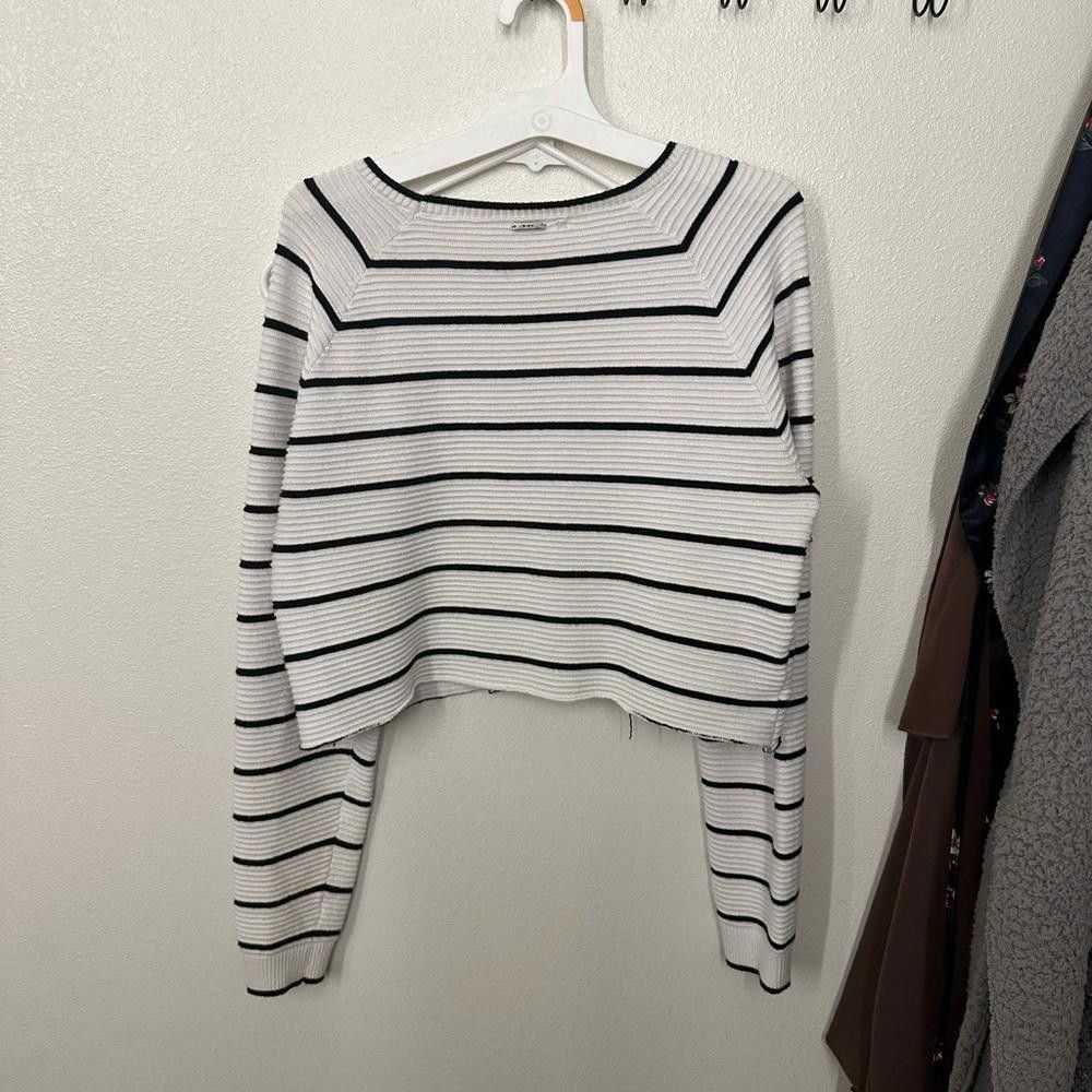 Sonic Lab Sioni Black and White Striped Sweater - image 2