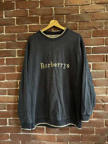 90s Burberrys Embroidery Big logo Crewneck Sweatsh