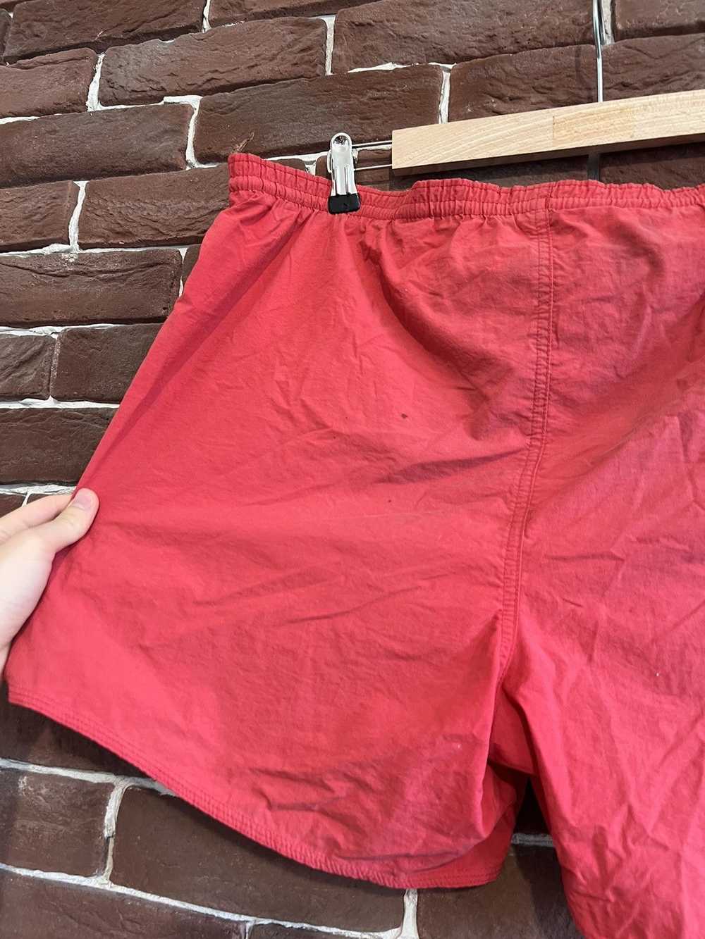 Nike Vintage 90s Swoosh Shorts Rare Red Red Stree… - image 6