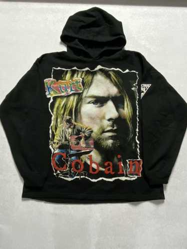 Vintage 90s Kurt Cobain Nirvana Grunge Band Hoodi… - image 1