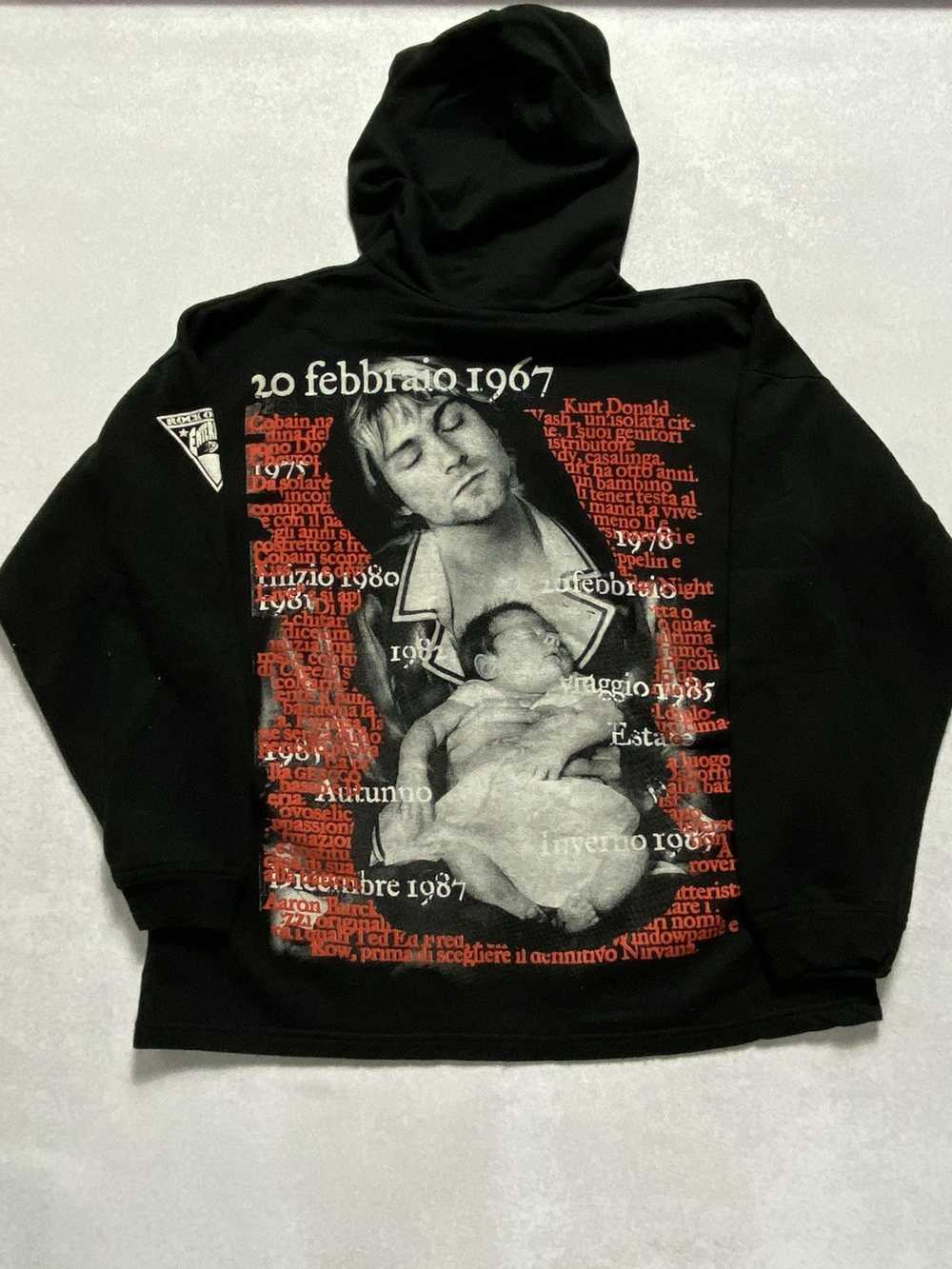 Vintage 90s Kurt Cobain Nirvana Grunge Band Hoodi… - image 2