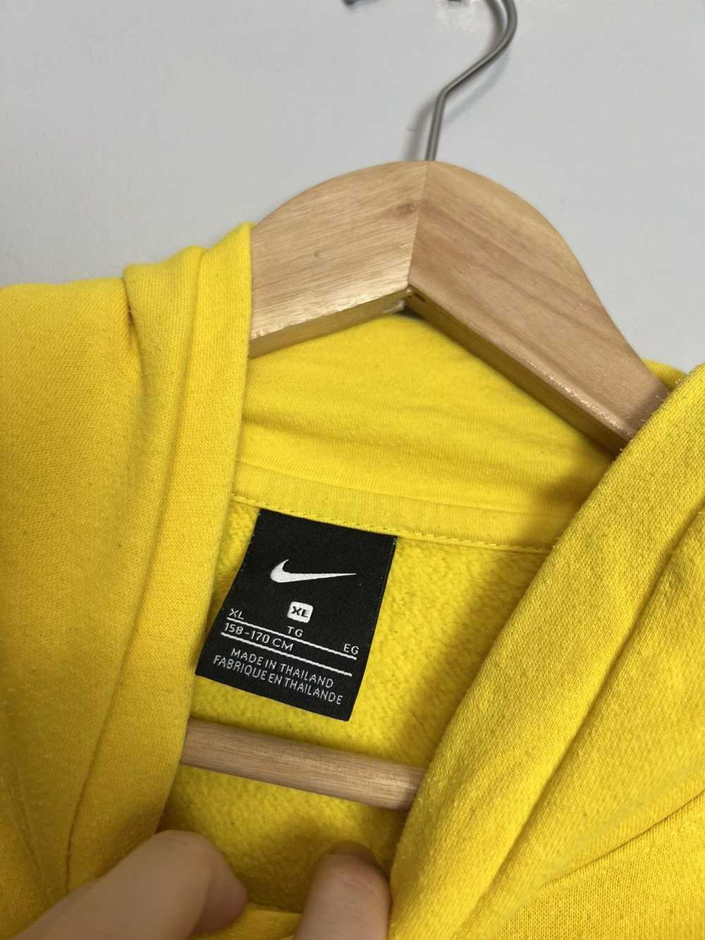 Nike Vintage Y2k 00s Rare Yellow Black Logo Swoos… - image 4