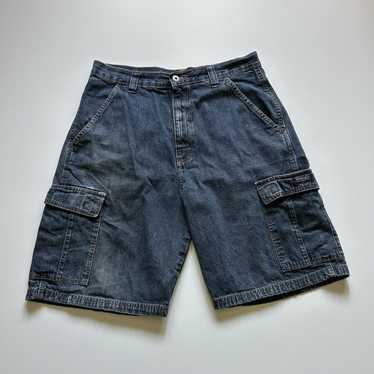 Vintage Wrangler Jeans Cargo Denim Shorts Jorts S… - image 1