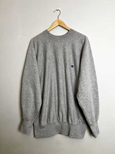 80s Vintage Rare Champion Grey Logo Blank Sweatshi