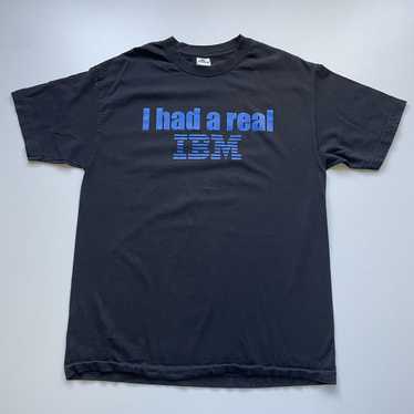 Vintage 2000s I Had A Real IBM Promo Graphic T Shi