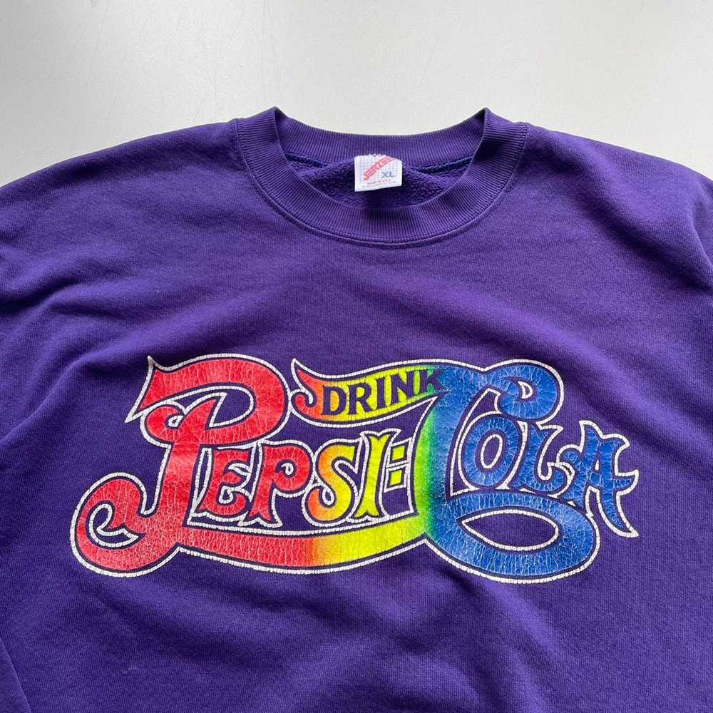 Vintage 1990s Pepsi Cola Promo Graphic Crewneck P… - image 2