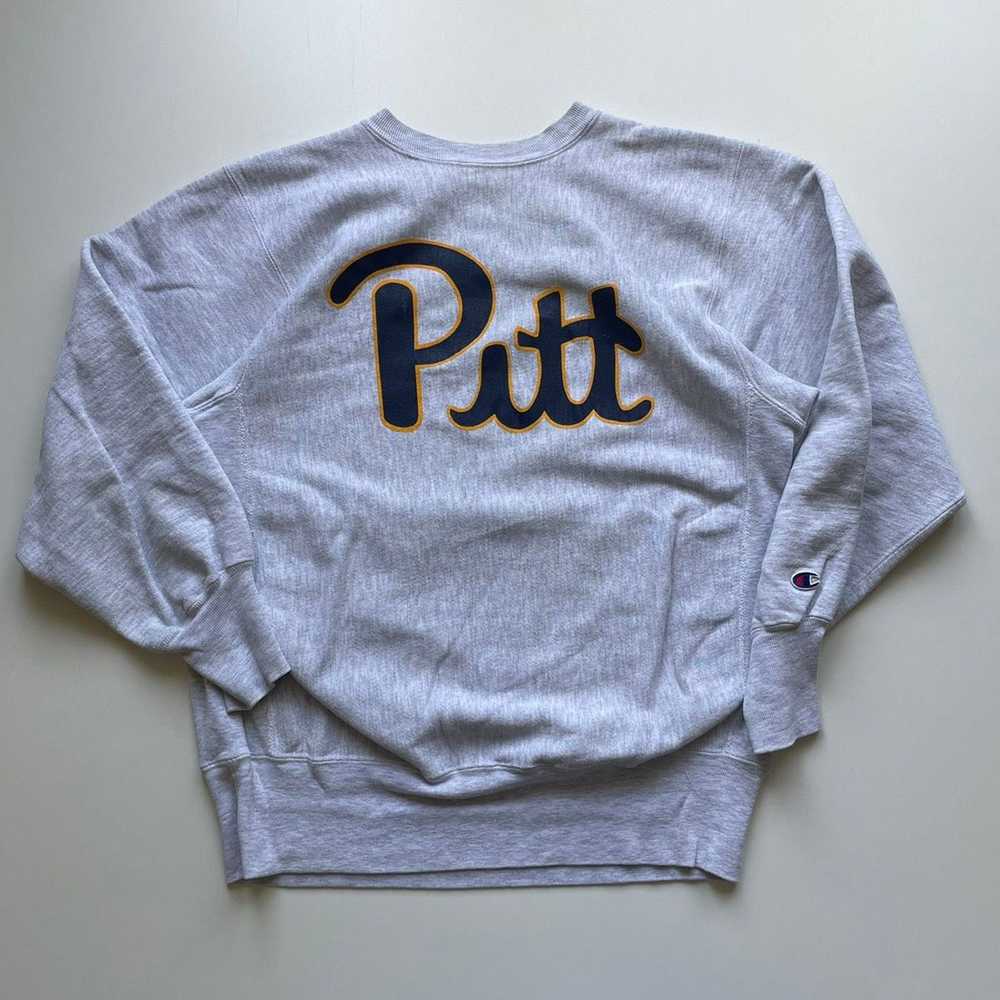 Vintage 1990s Champion Reverse Weave PITT Graphic… - image 1