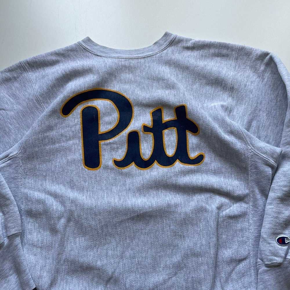 Vintage 1990s Champion Reverse Weave PITT Graphic… - image 2