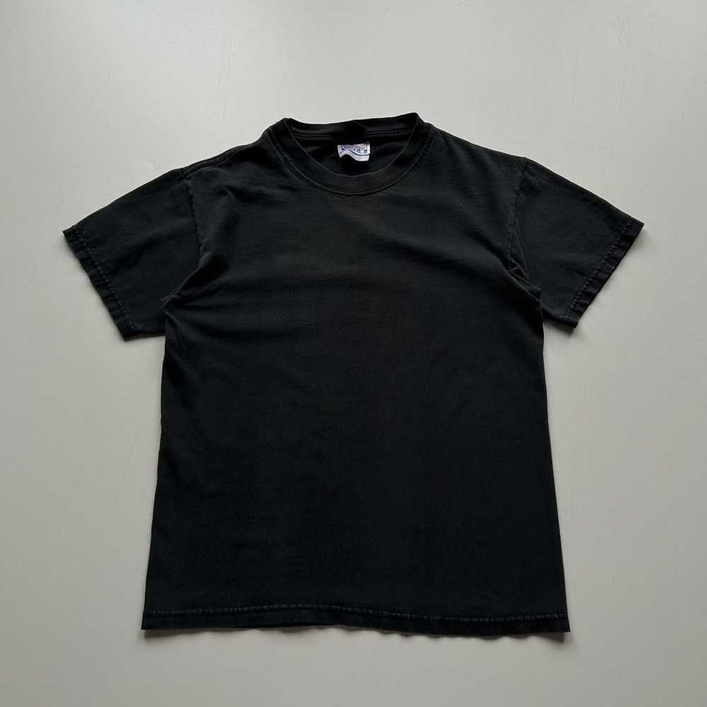 Vintage 90s 2000s Faded Black Blank T Shirt XS Ra… - image 1