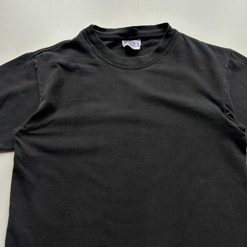 Vintage 90s 2000s Faded Black Blank T Shirt XS Ra… - image 2