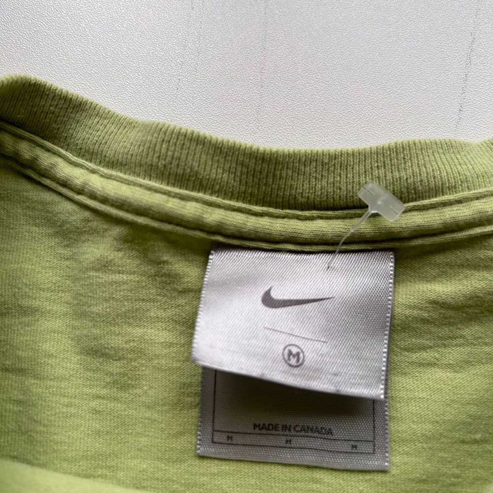 Vintage 2000s Nike Embroidered Swoosh Lime T Shir… - image 3