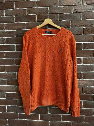 Polo Ralph Lauren Orange Cable Sweater Knit Stree… - image 1