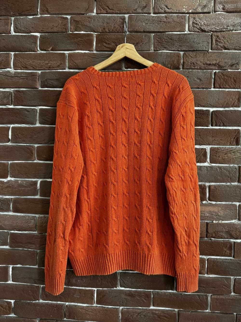 Polo Ralph Lauren Orange Cable Sweater Knit Stree… - image 2