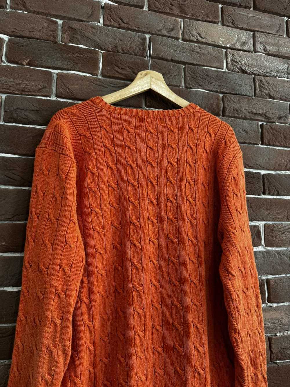 Polo Ralph Lauren Orange Cable Sweater Knit Stree… - image 4