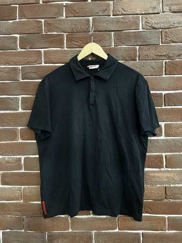 Prada Red Tab Casual Polo Logo Luxury Designer L B