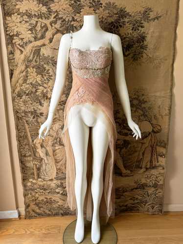 Les Habitudes Y2K Silk & Lace Corset - image 1