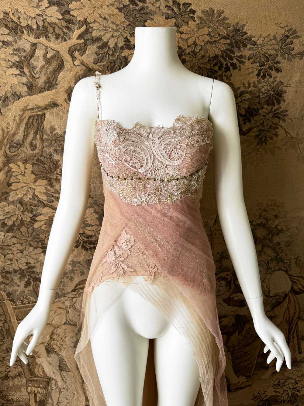 Les Habitudes Y2K Silk & Lace Corset - image 2