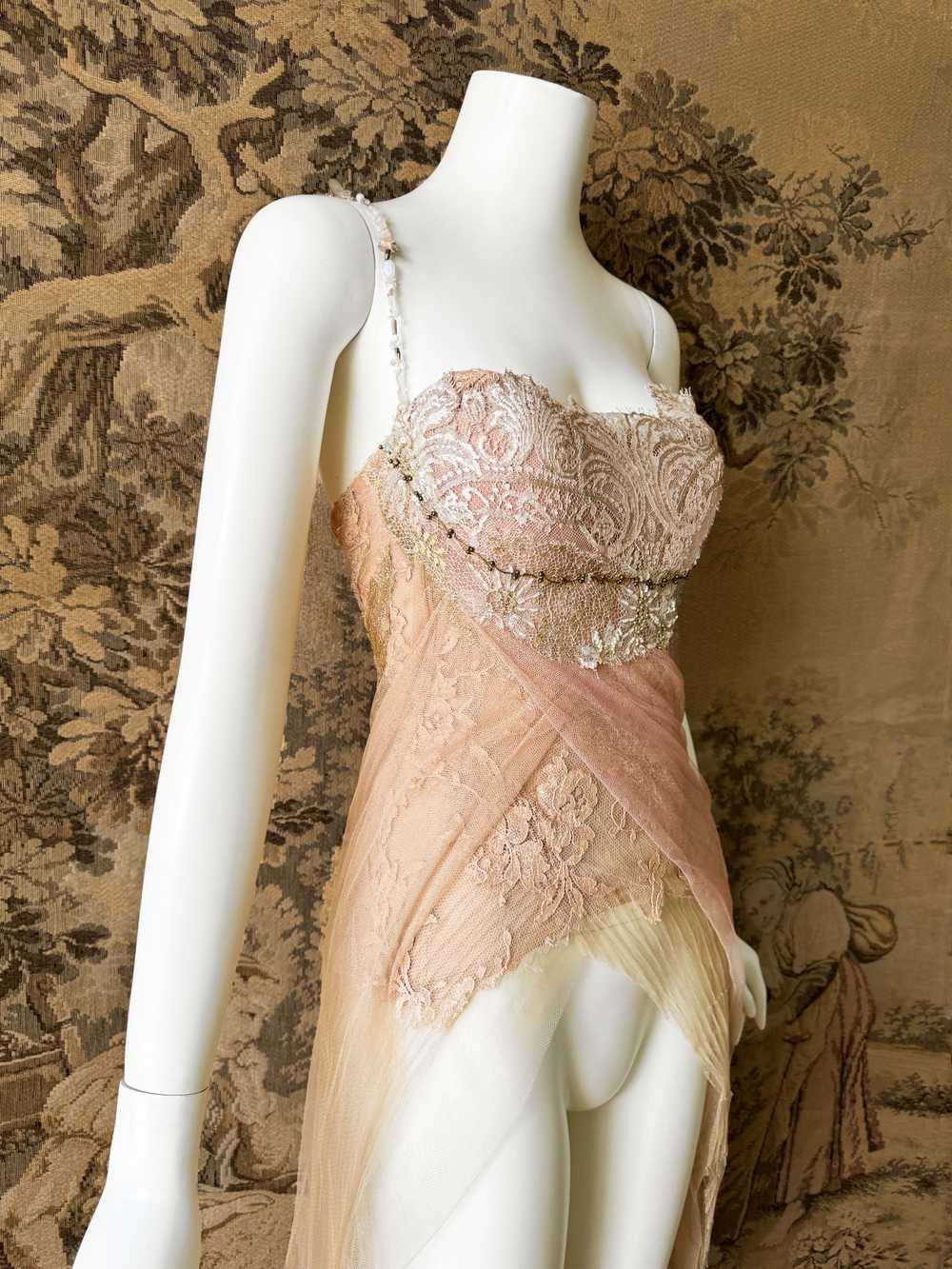 Les Habitudes Y2K Silk & Lace Corset - image 4