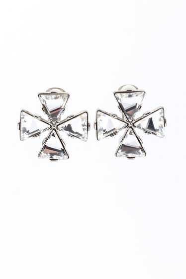 KENNETH JAY LANE Maltese Crystal Cross Earrings