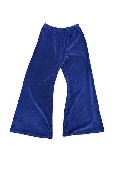 Suzie Kondi - Blue Velour Flare Pants Sz L