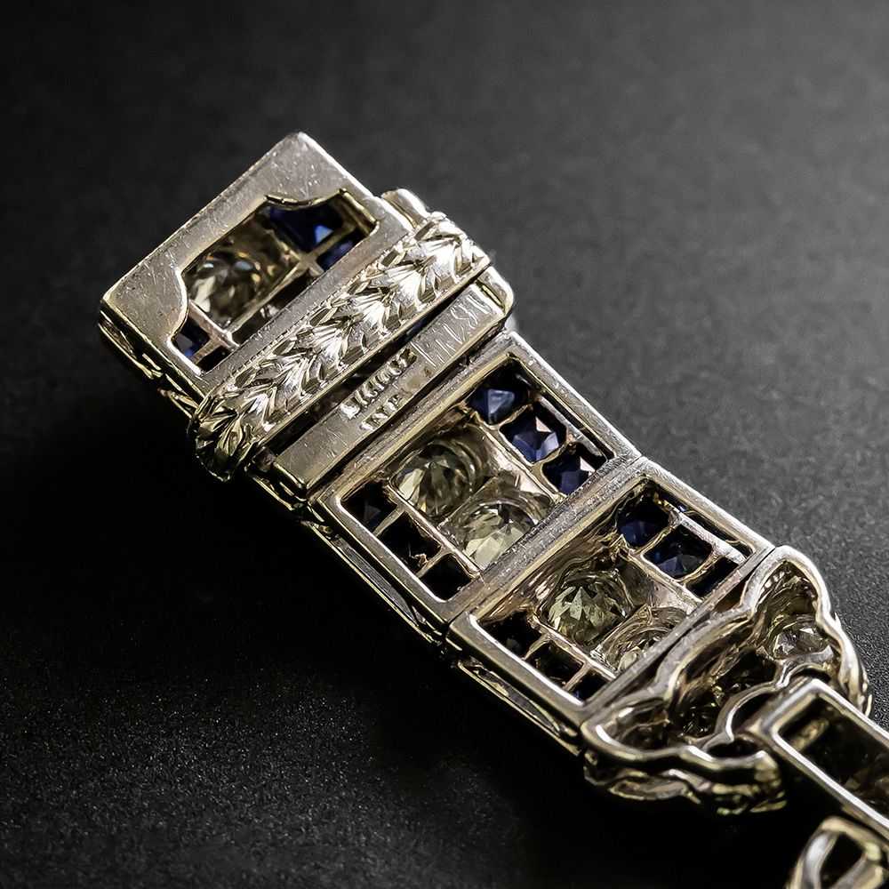 Oscar Heyman Art Deco Diamond and Sapphire Bracel… - image 3