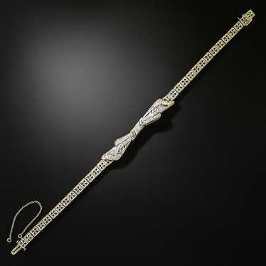 Art Deco Diamond Bow Bracelet - image 1