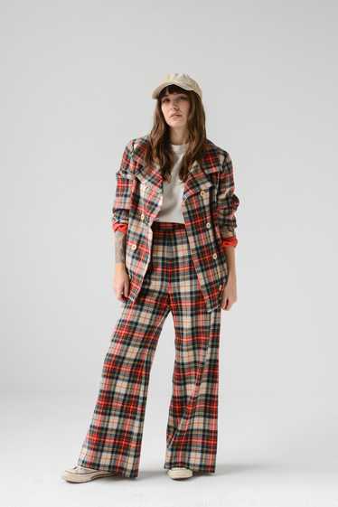 Tartan Plaid 70s Wool Suit