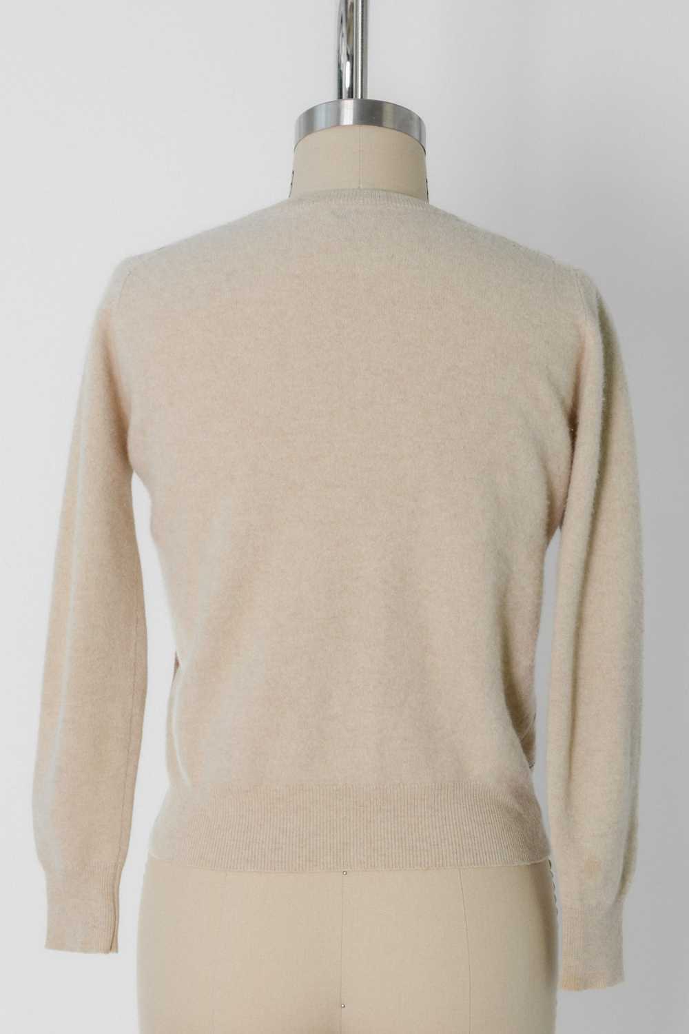 Argyle Cashmere V-Neck Sweater - image 4