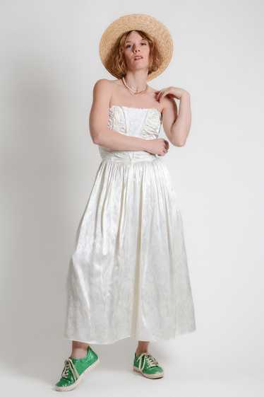 Gunne Sax 80s Strapless Evening Dress - image 1