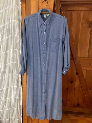 CW Clifford & Wills Full Length Chambray Smock (M… - image 1