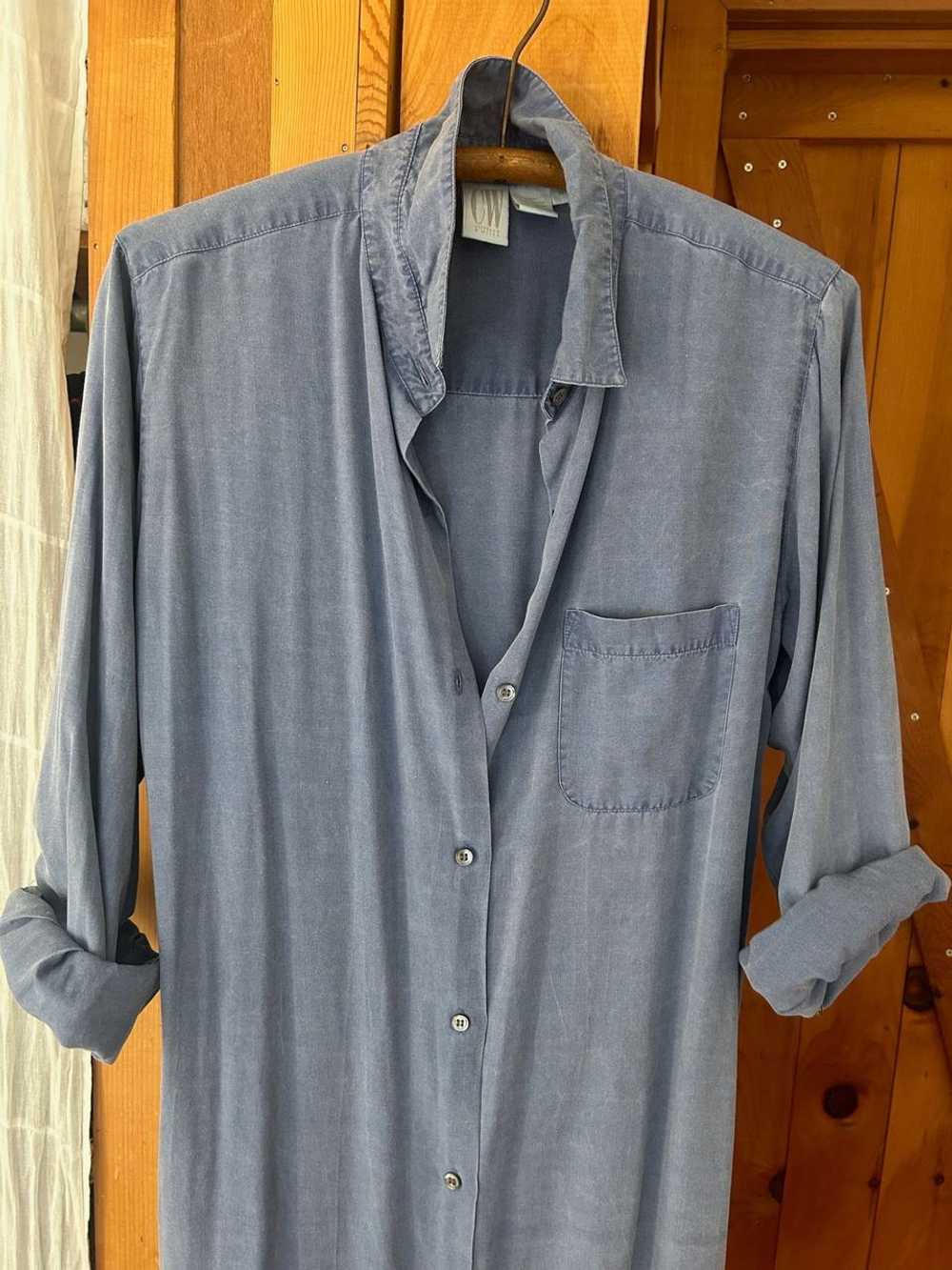 CW Clifford & Wills Full Length Chambray Smock (M… - image 2