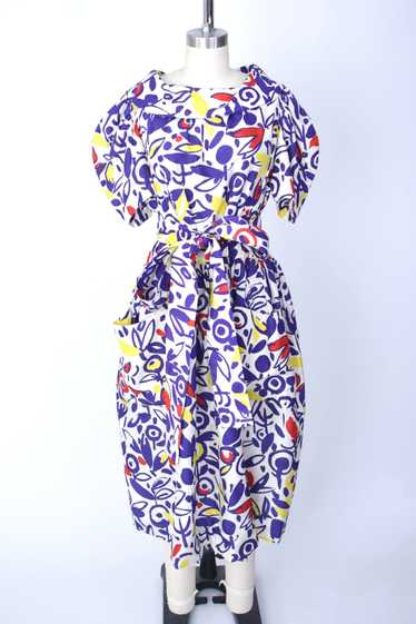 1980s Jean Patou x Christian Lacroix Silk Printed 