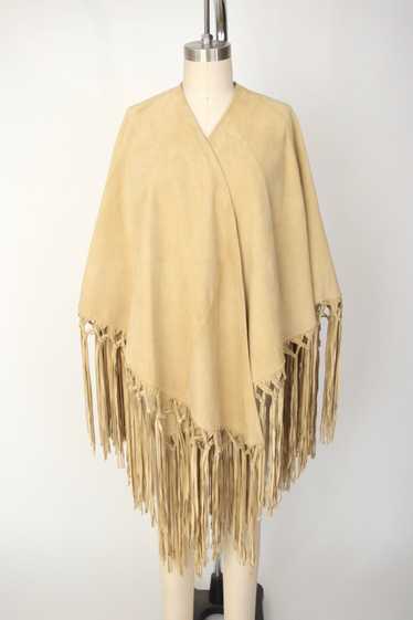 Tasha Polizzi Suede Fringe Poncho