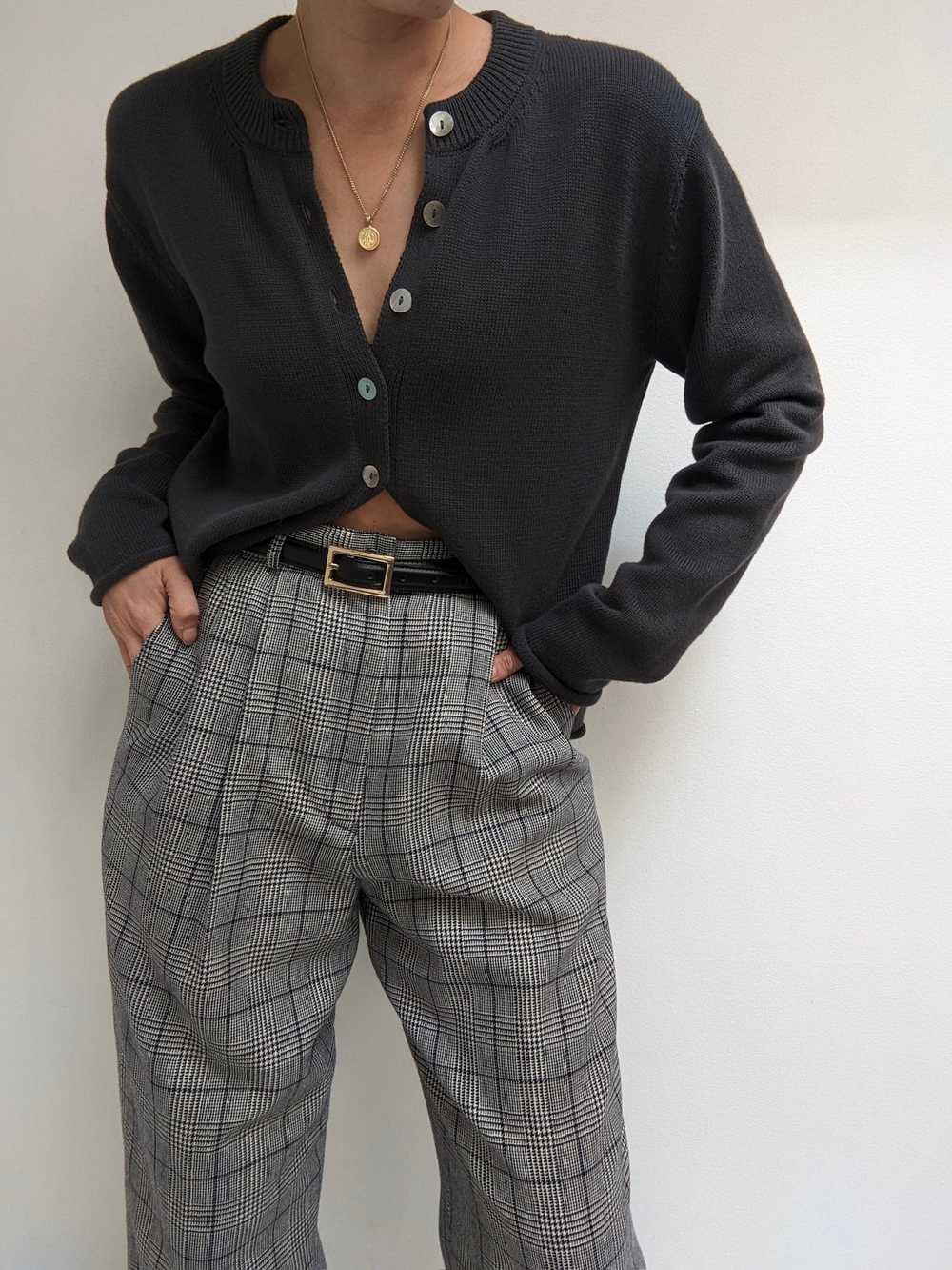 Vintage Plaid Wool Trousers - image 2