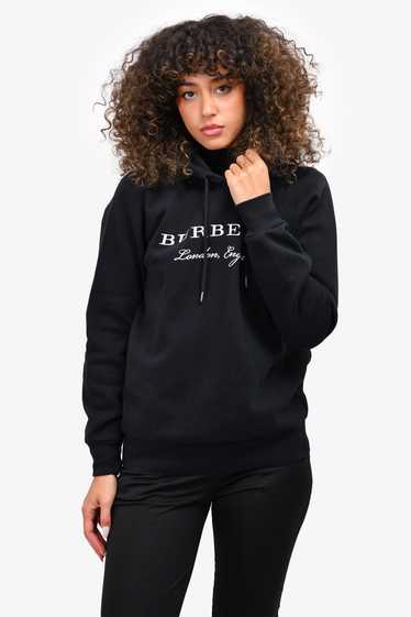 Burberry London Black/White Embroidered Logo Hoodi