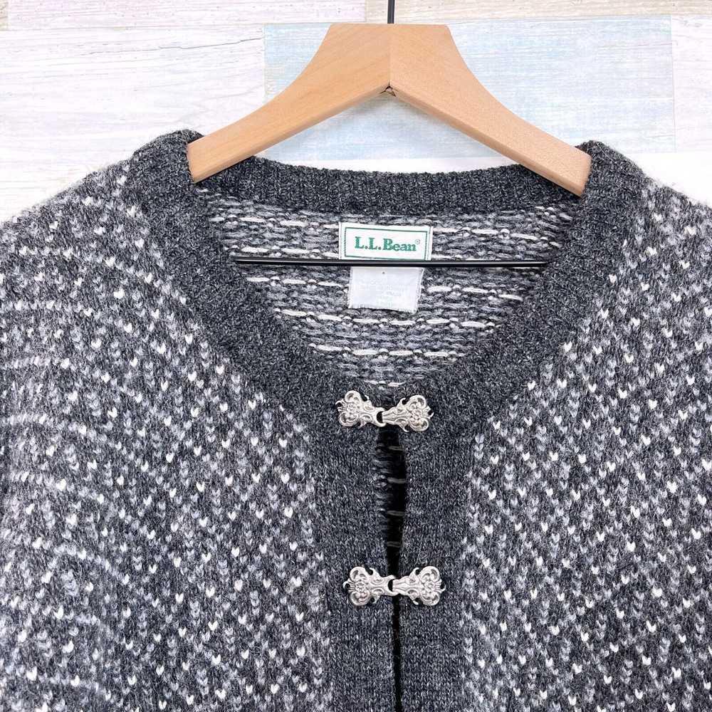 L.L. Bean LL Bean Vintage Birdseye Cardigan Sweat… - image 2