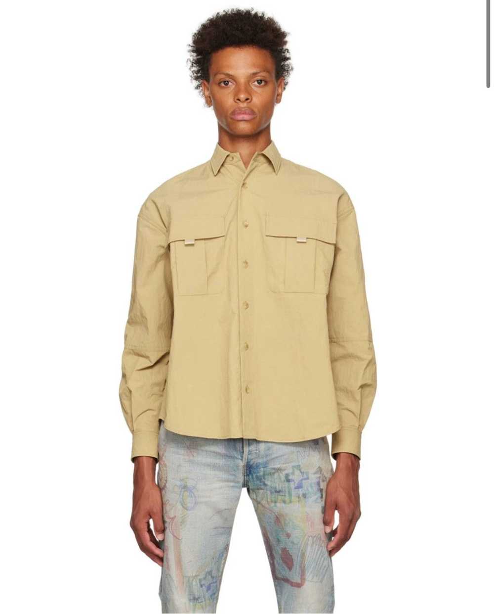 John Elliott JOHN ELLIOTT Tan Safari Shirt - image 2